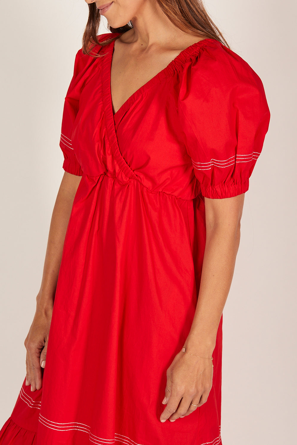 Alison Poplin Maxi Dress in Christmas Cheer