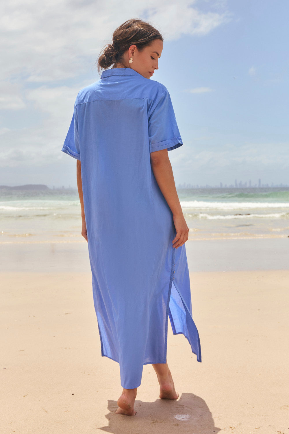 Amani Collared Dress in Regatta