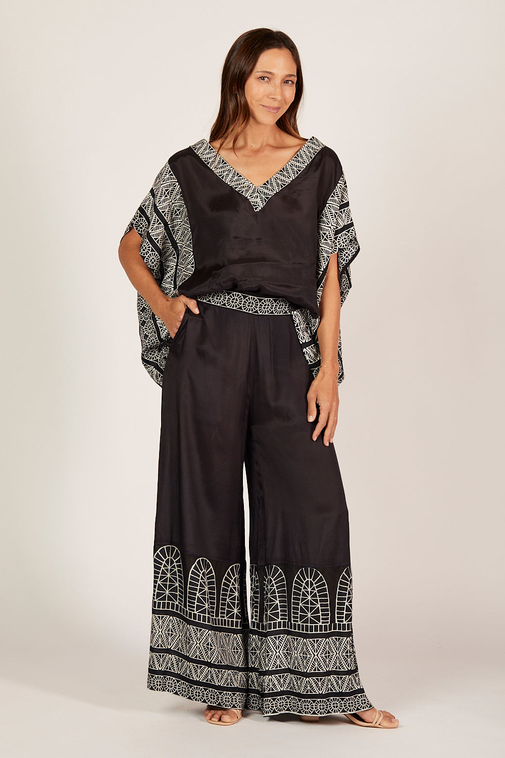 Amari Palazzo Pant in Sunset Palms