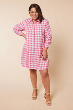 Anouk Linen Shirt Dress in Treviso Pink