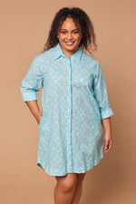 Anouk Shirt Dress in Boyd Aqua