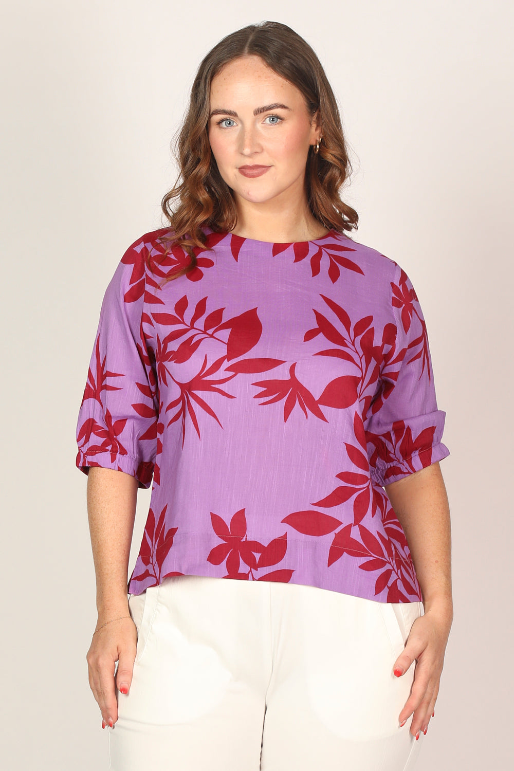 Audrey Blouse in Fuchsia Fever