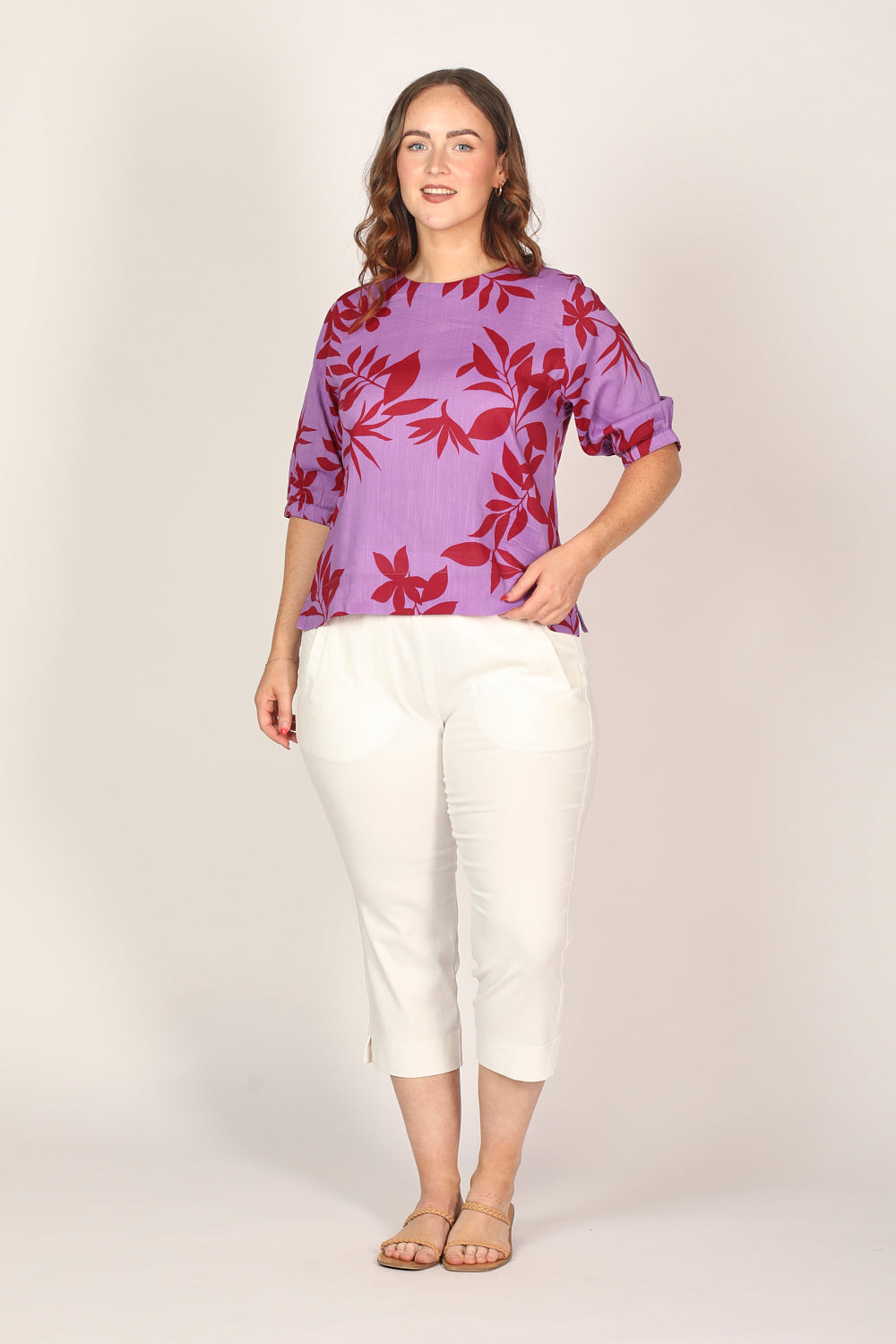 Audrey Blouse in Fuchsia Fever