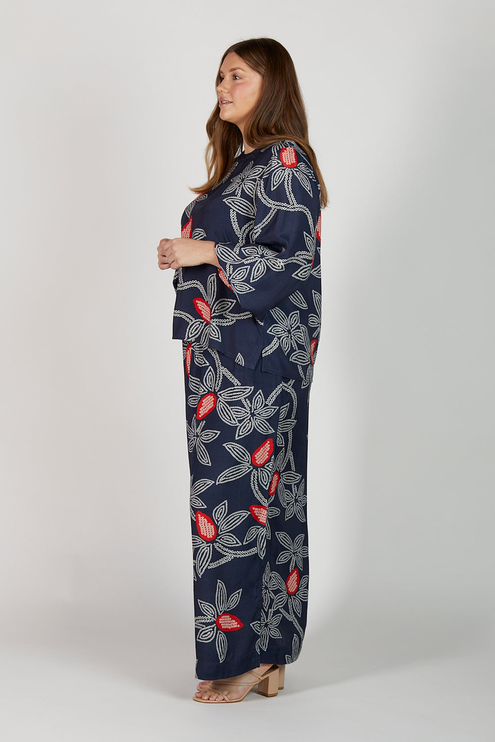 Ivy Column Split Skirt in Ikebana