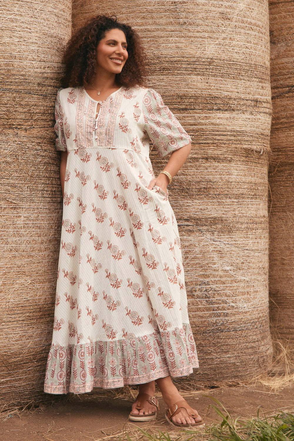 Bonnie Umbrella Dress in Fernwood