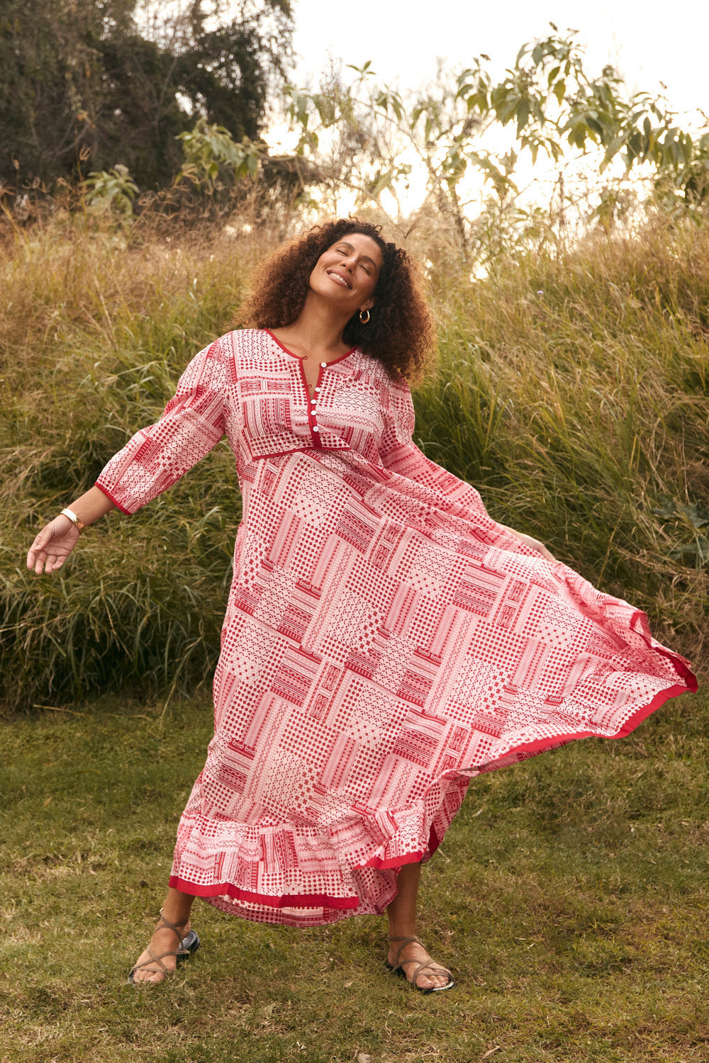 Bonnie Umbrella Dress in Sienna