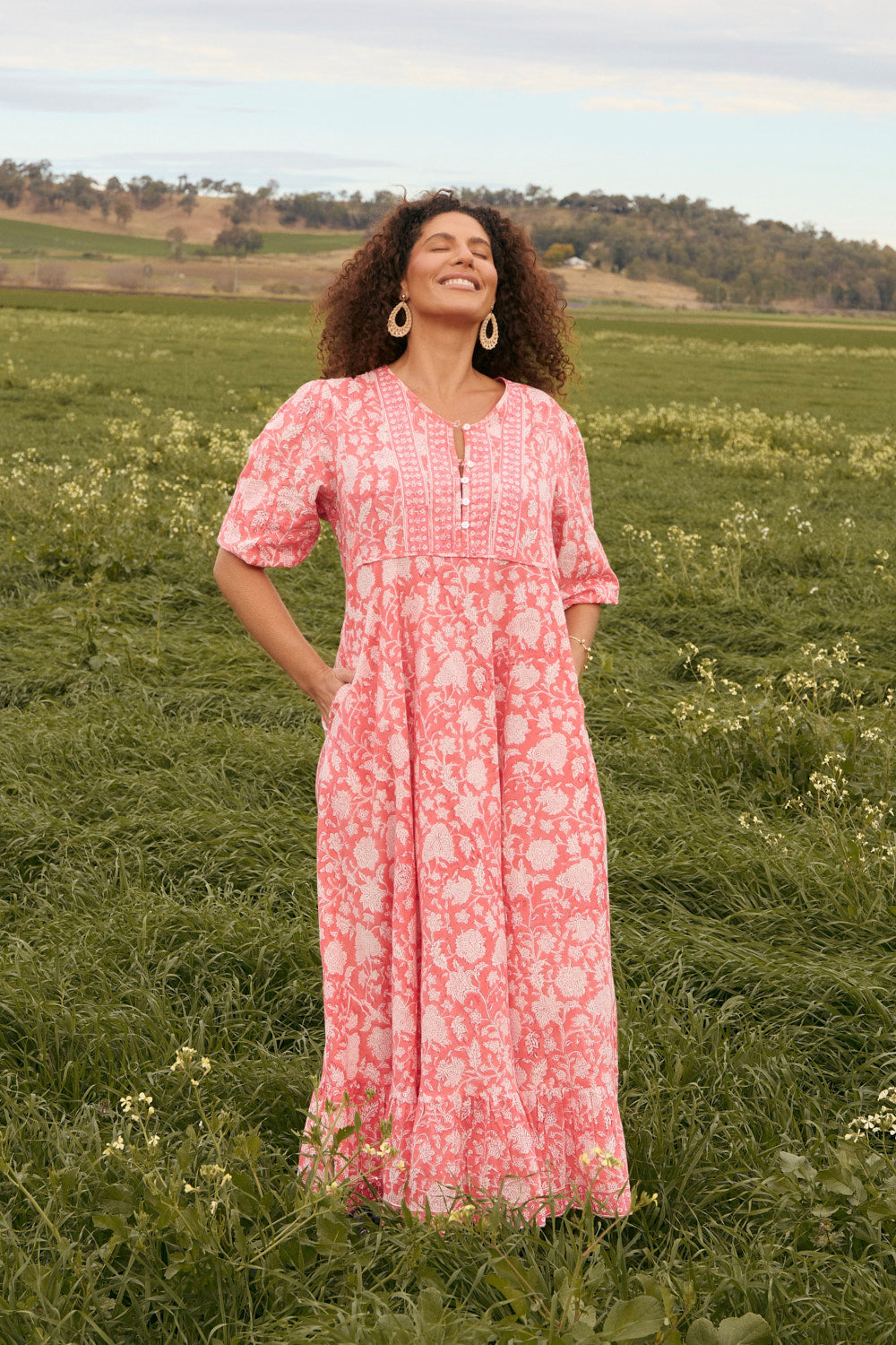 Bonnie Umbrella Dress in Zinnia