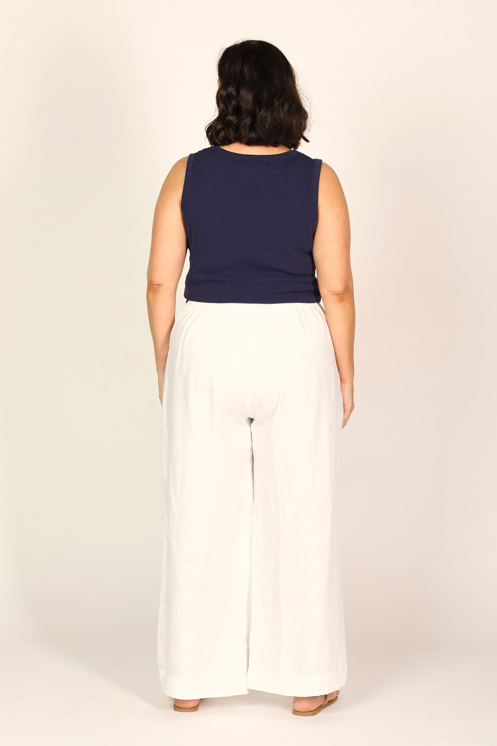 Breezy Relaxed Linen Pant in White