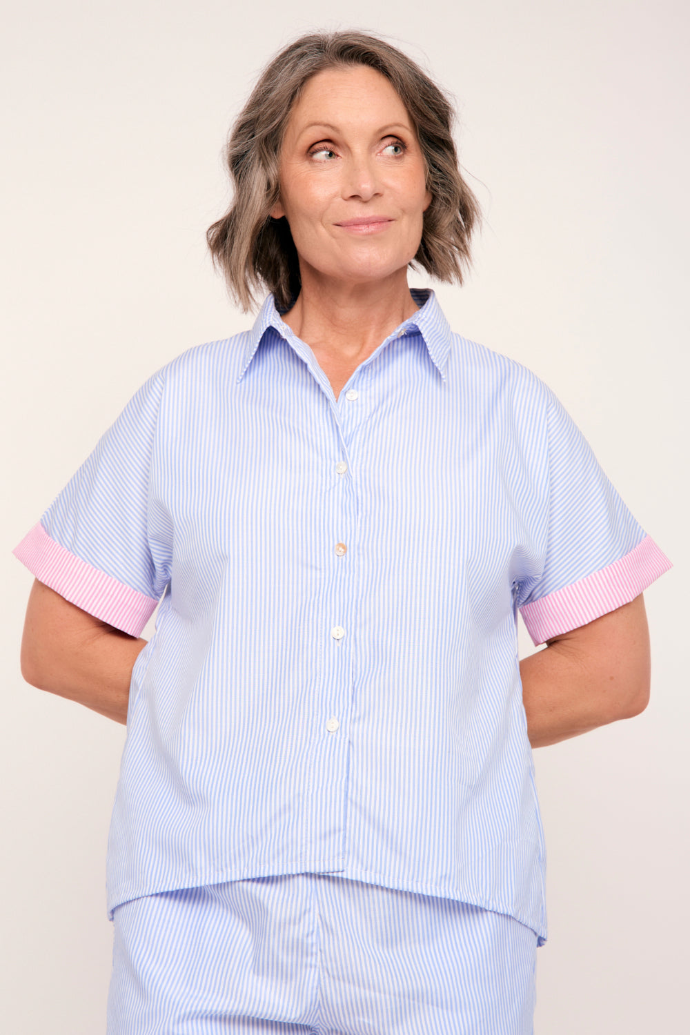 Carmen Pyjama Shirt in Sunny Day Stripes