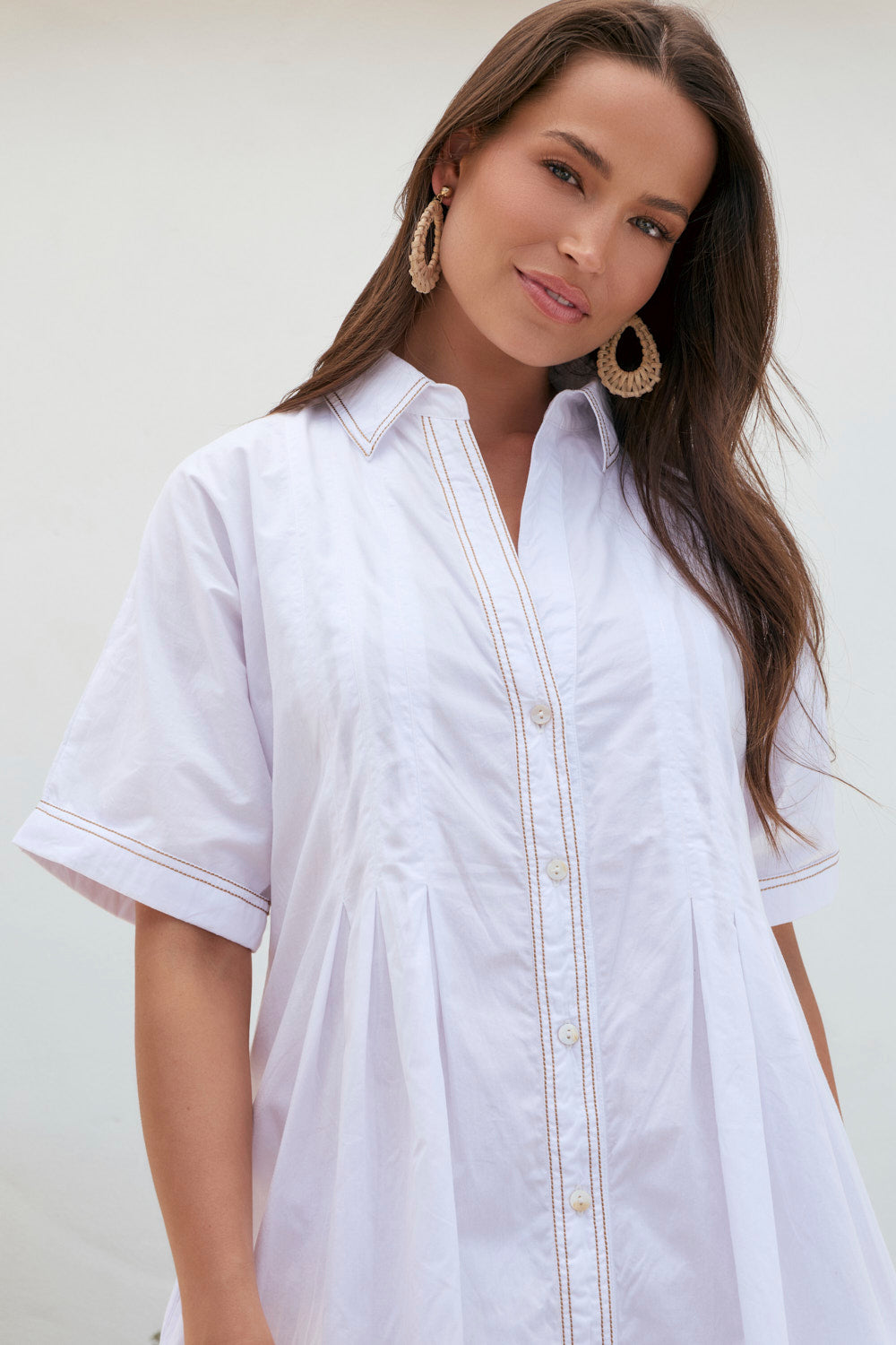 Bridget Pleated Dress in Vela