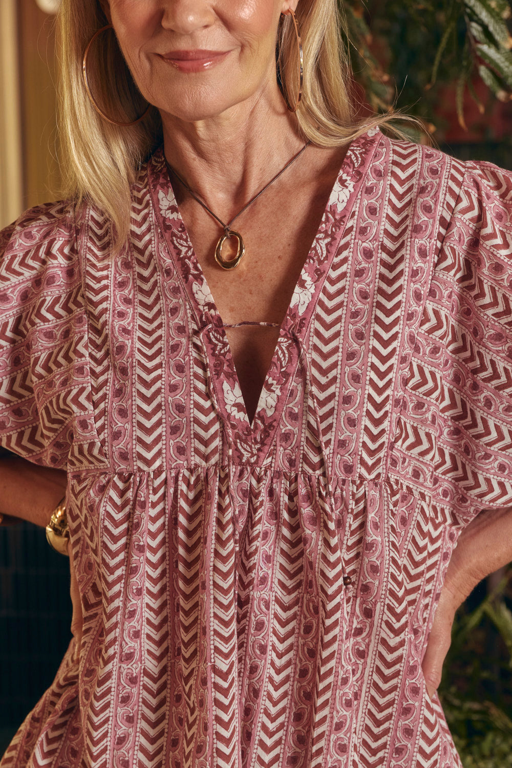 Cairo Boho Blouse in Saffron