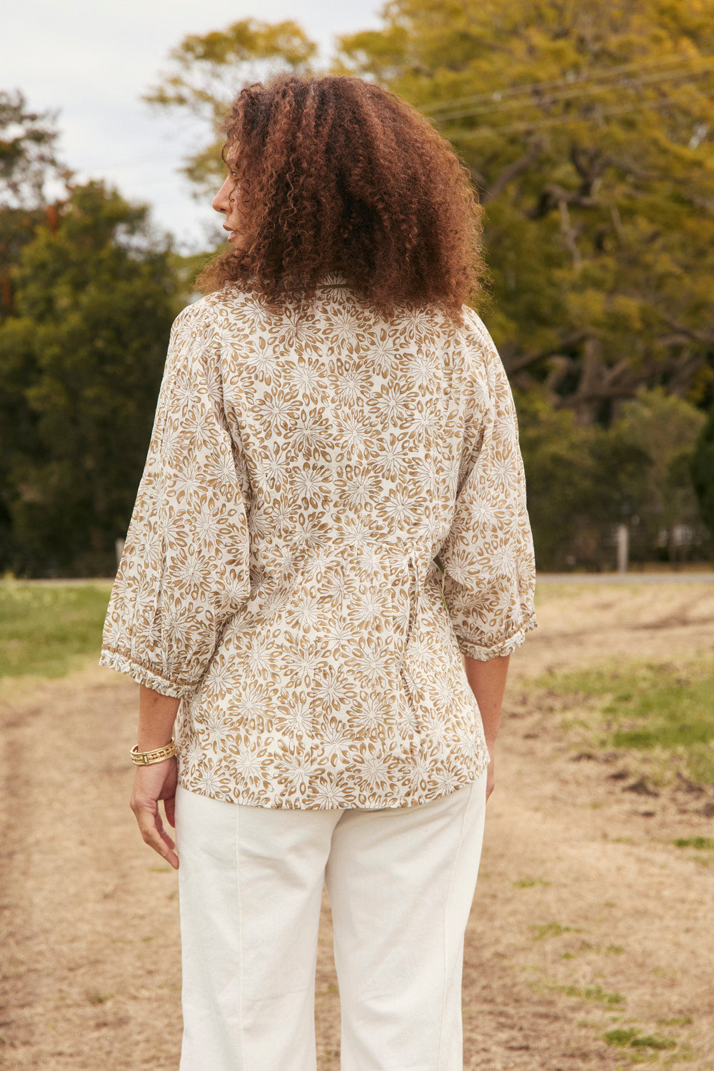 Cairo Boho Blouse in Savanna