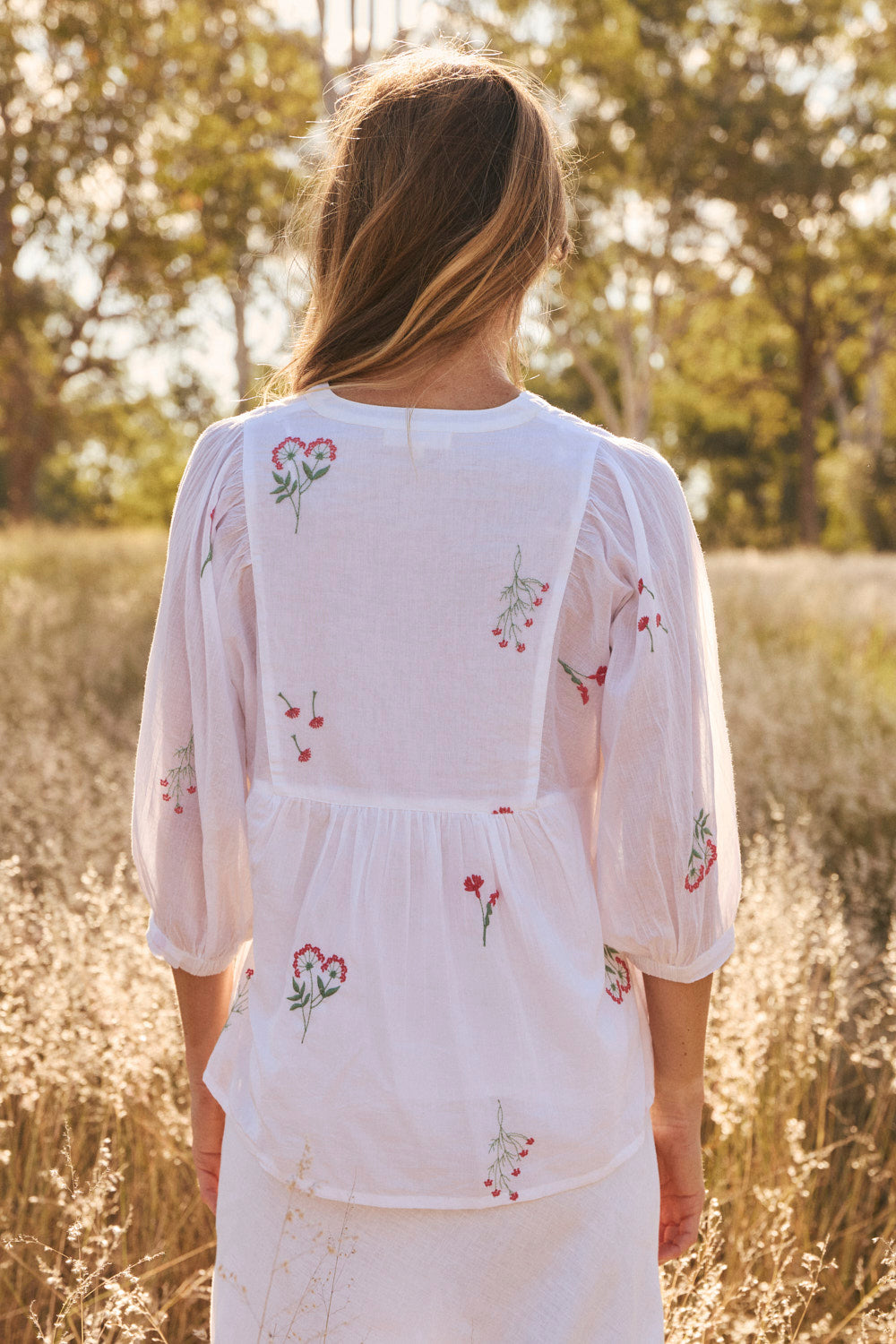 Cairo Boho Blouse in Sunlit Grove