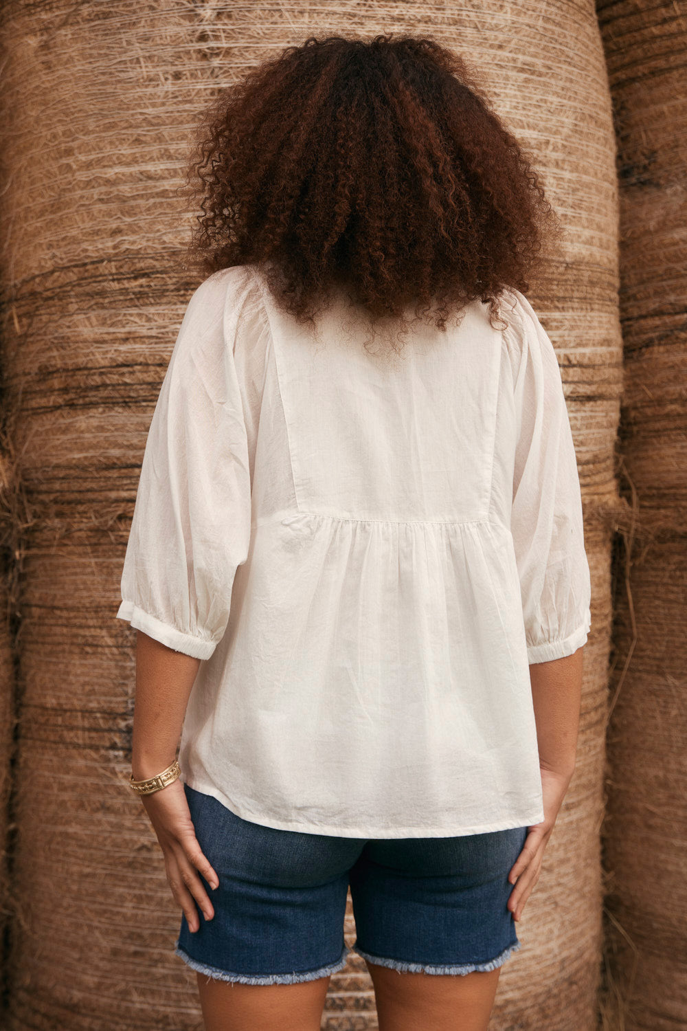 Cairo Boho Blouse in White
