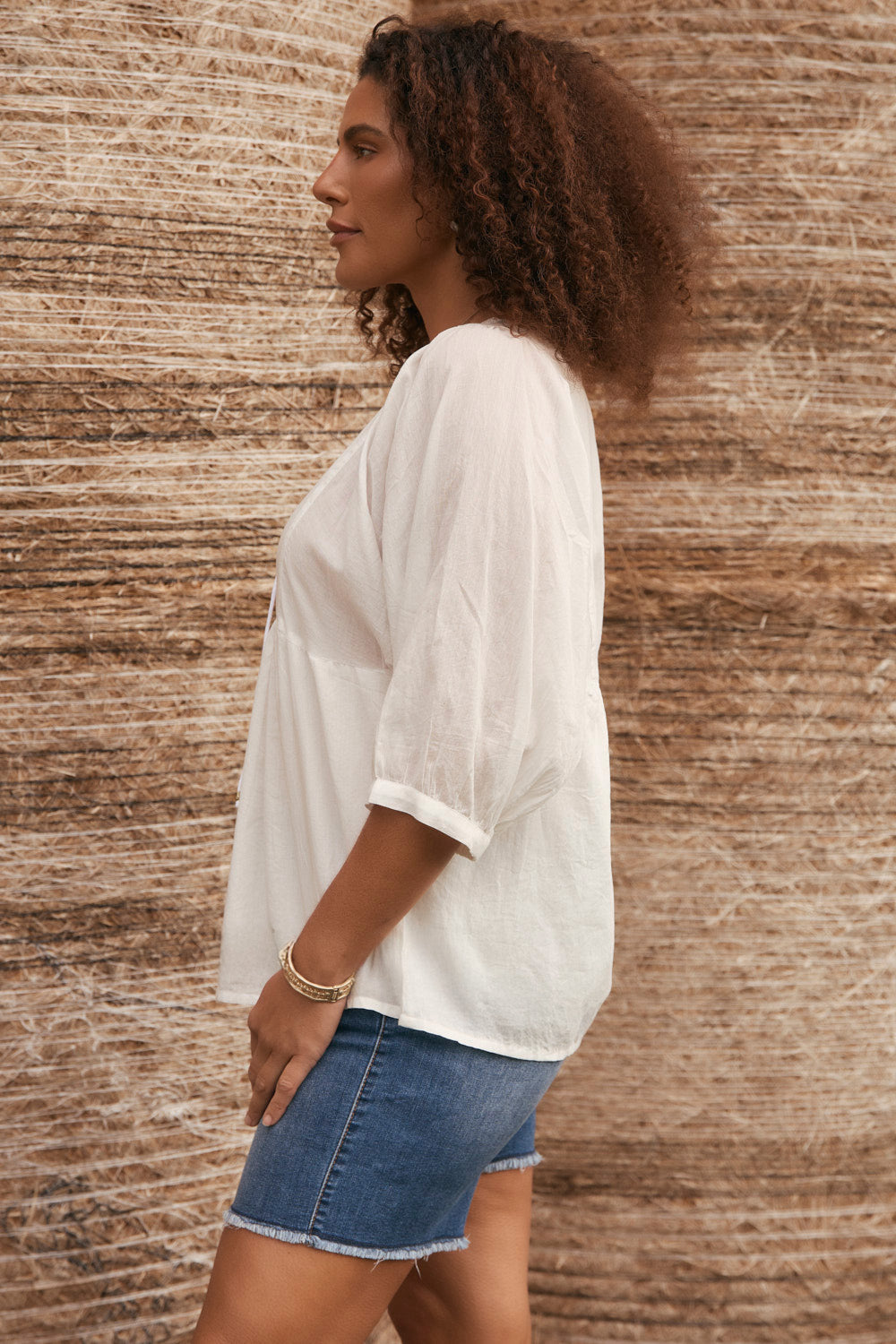 Cairo Boho Blouse in White