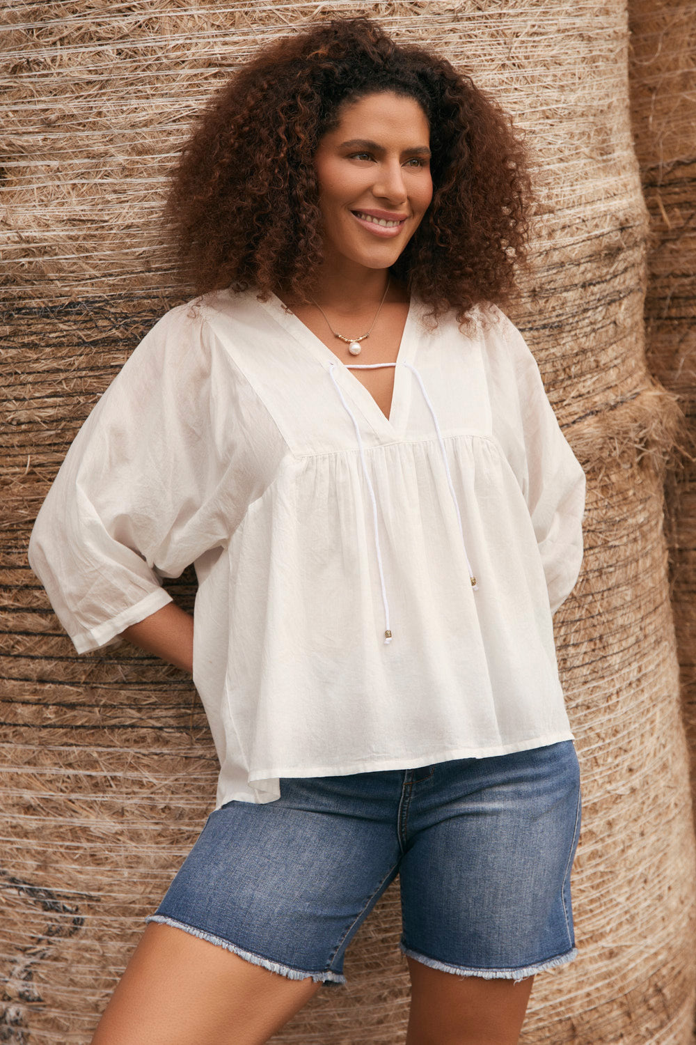 Cairo Boho Blouse in White
