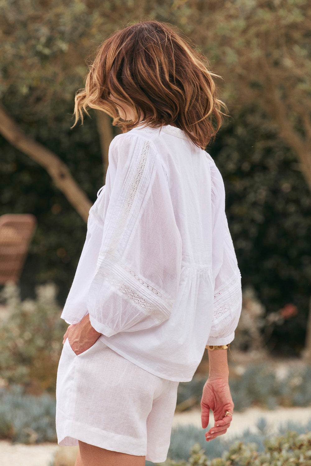 Cairo Boho Blouse in Windsong