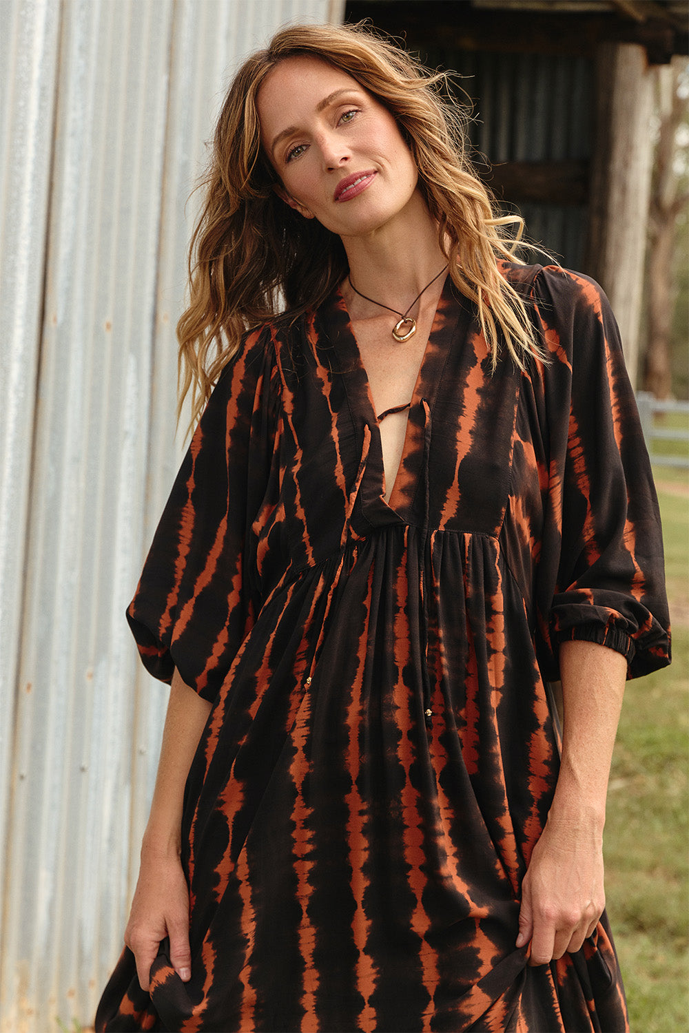 Cairo Boho Dress in Ember Nights