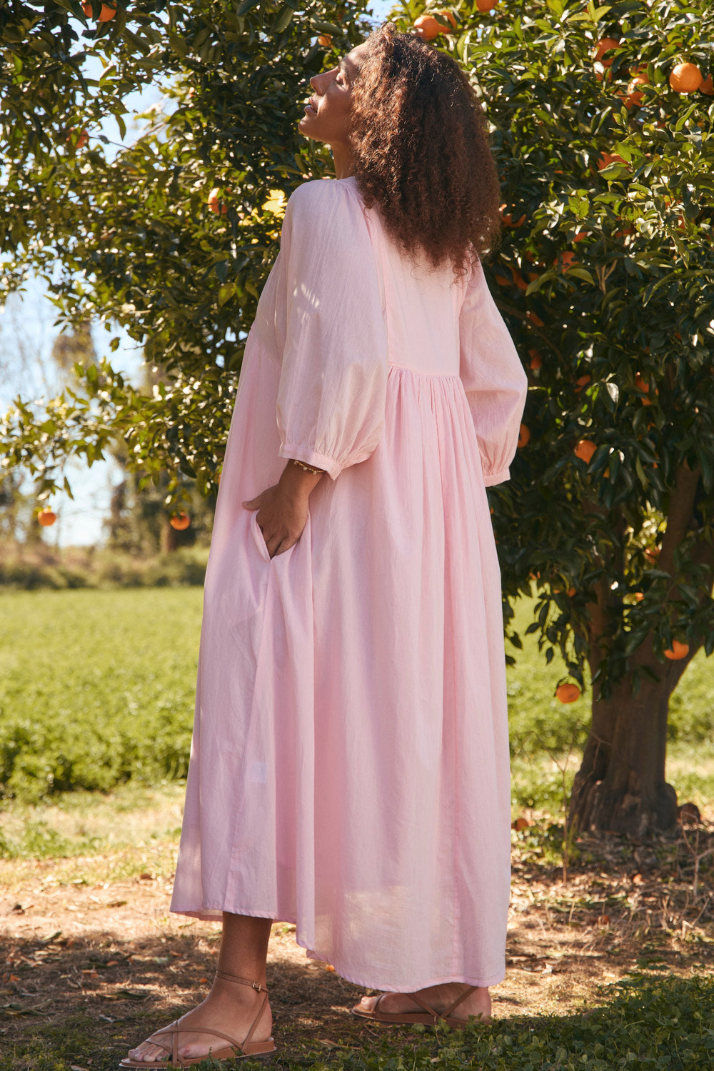 Cairo Boho Dress in Primrose Pink