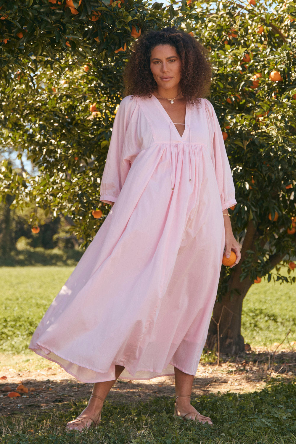 Cairo Boho Dress in Primrose Pink