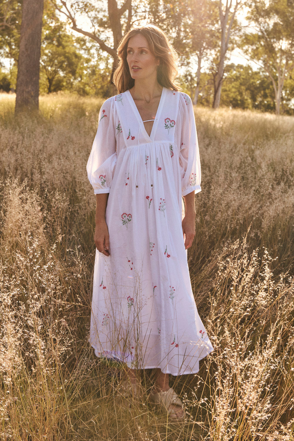 Cairo Boho Dress in Sunlit Grove