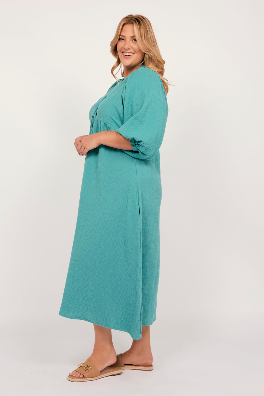 Cairo Maxi Dress in Peacock Parade