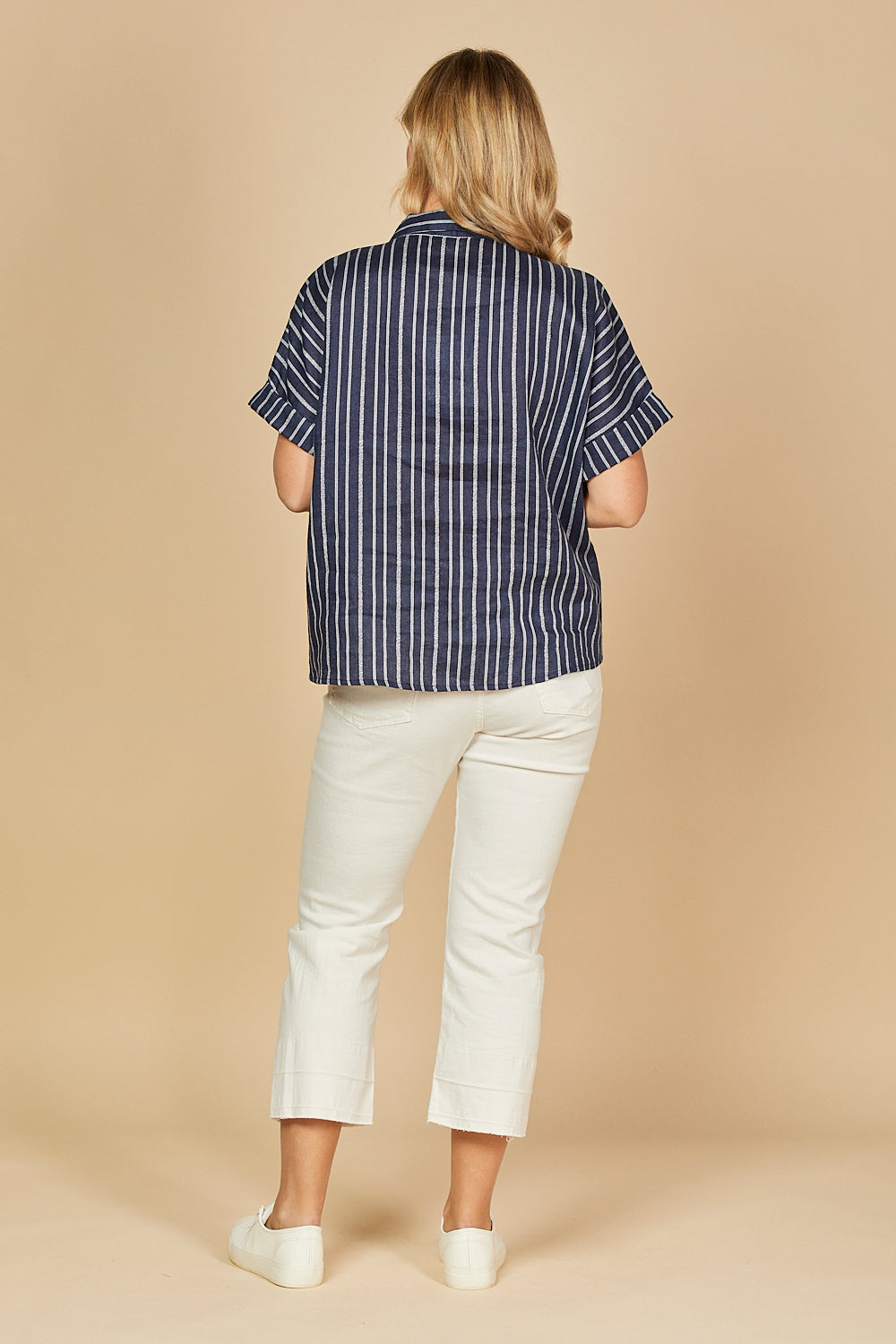 Carmen Linen Shirt in Boathouse