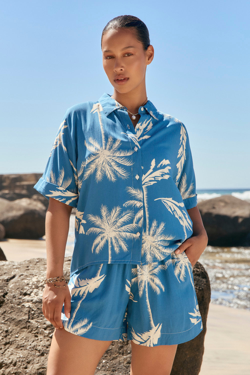 Carmen Resort Shirt in Soleil Cove