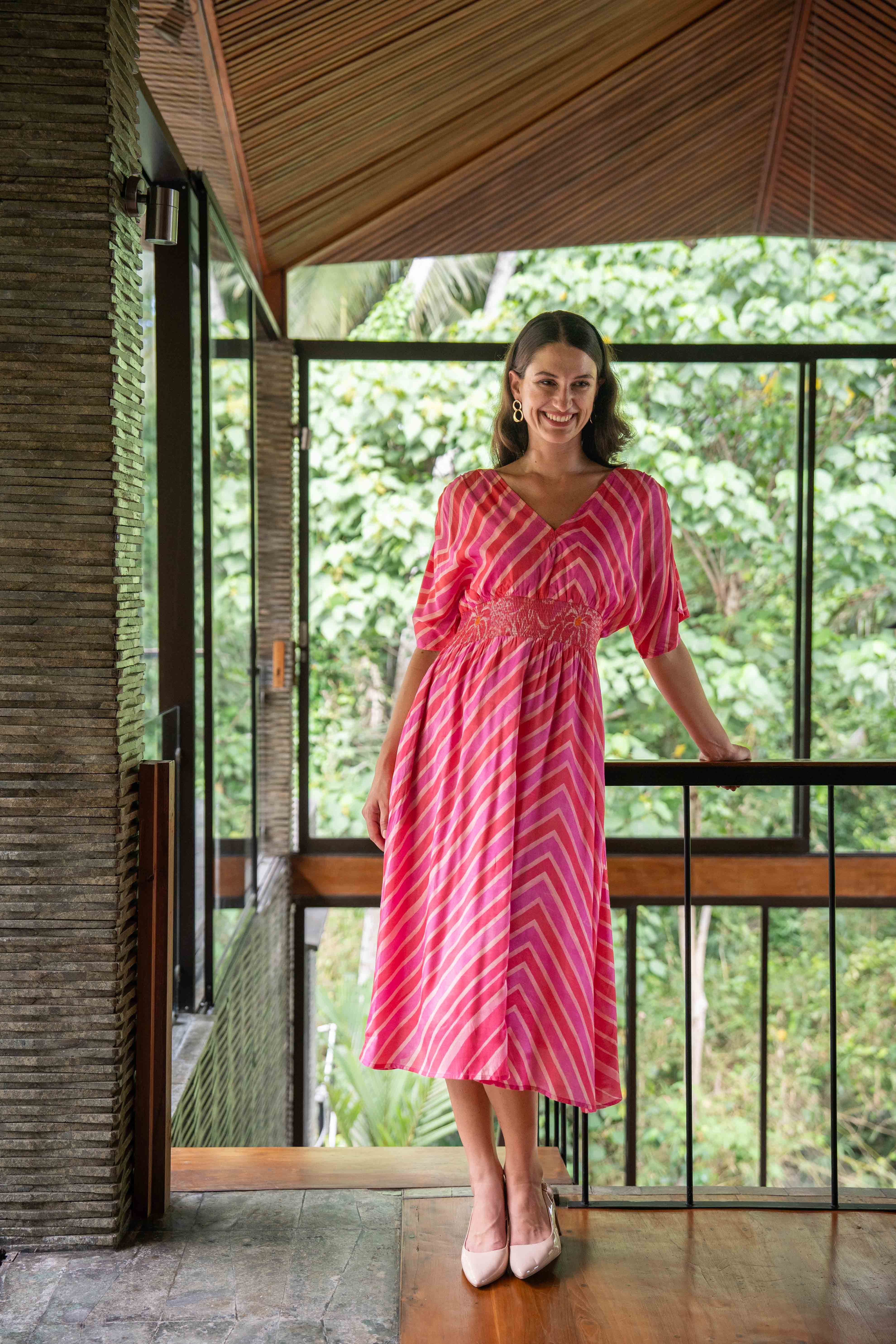 Charlie Maxi Dress in Strawberry Moon