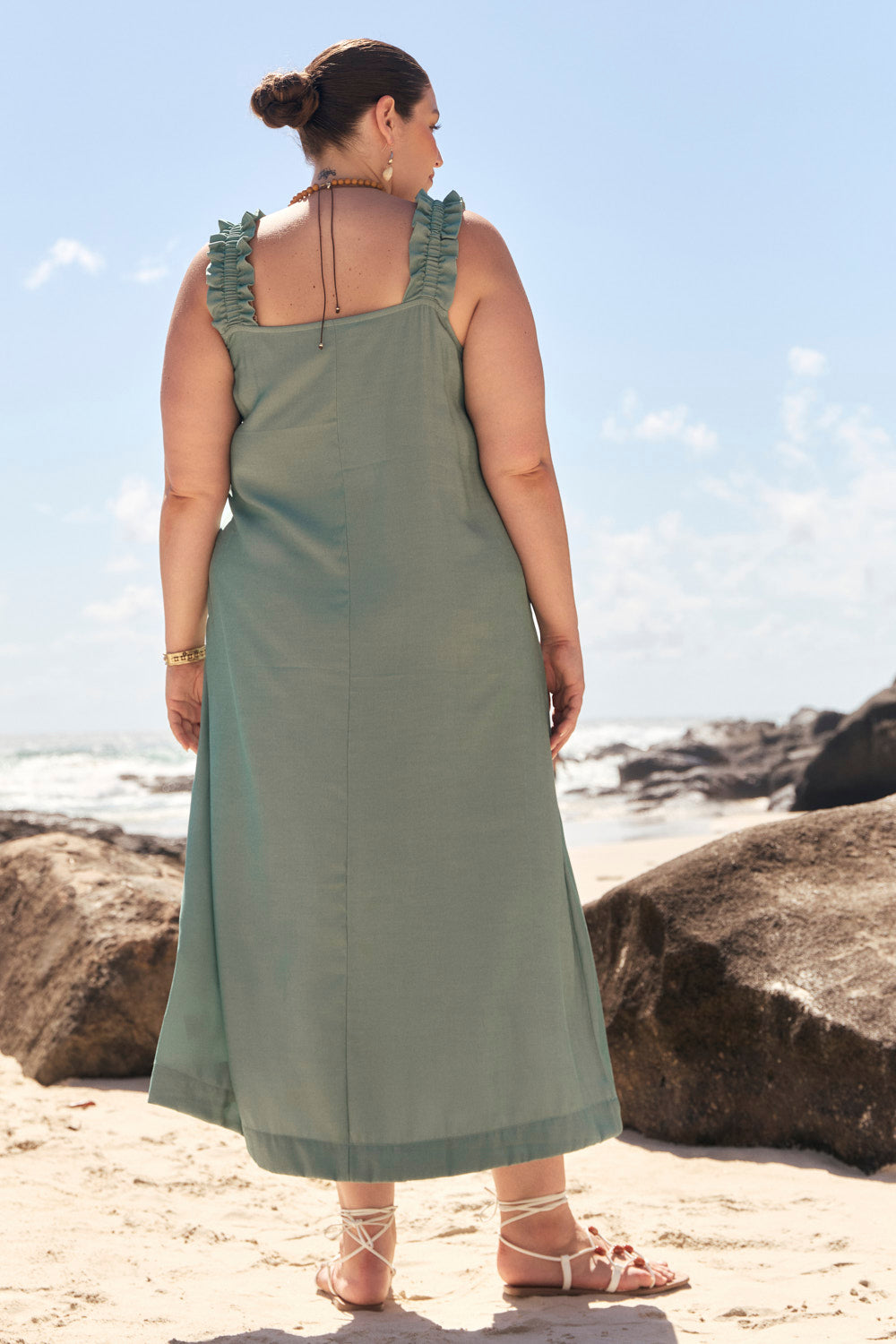 Claire Frill Sun Dress in Tosca