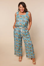 Camille Elasticated Waist Pant in Palm Cove