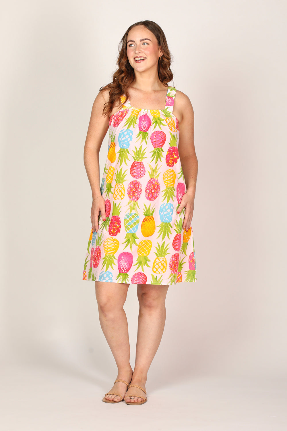 Clara Short Dress in Tropical Sunrise