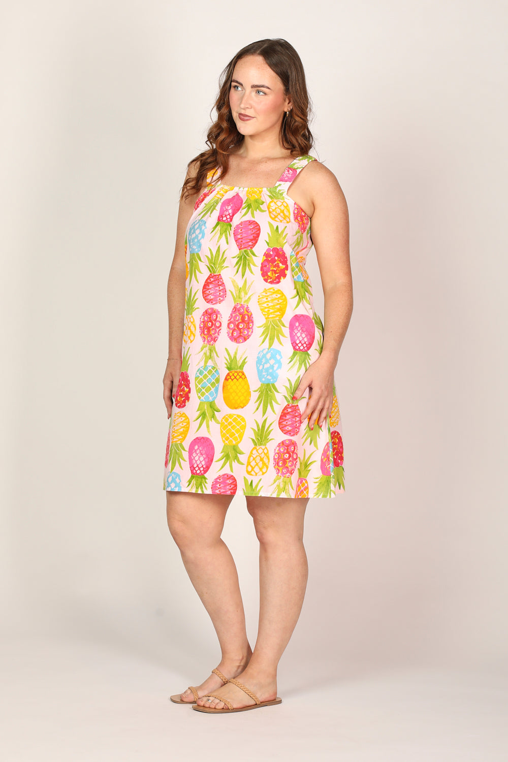 Clara Short Dress in Tropical Sunrise