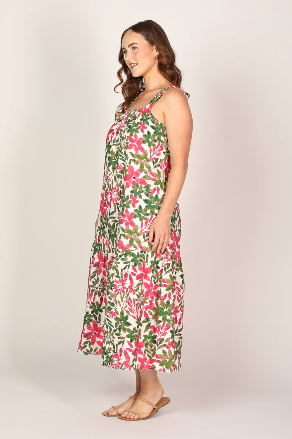 Clara Maxi Dress in Azalea Amore