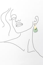 Clio Ceramic Earrings in Green