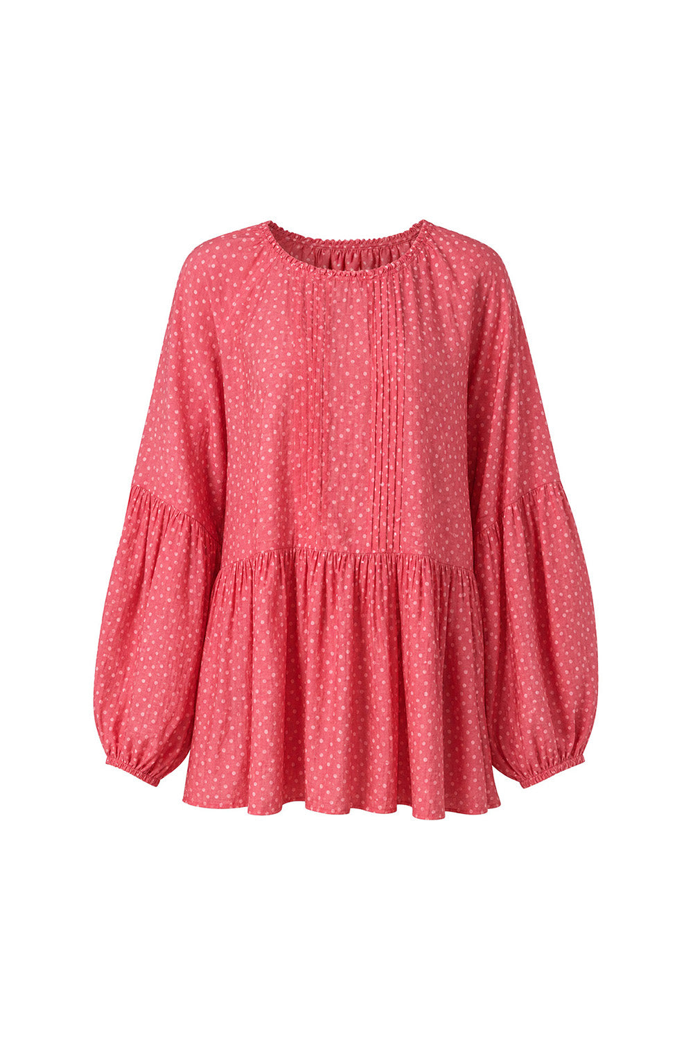 Coco Reversible Cotton Silk Blouse in Dottie