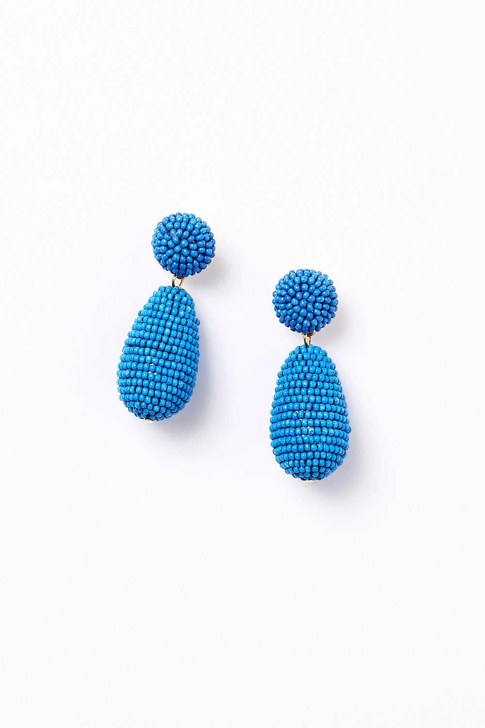 Cocoon Beaded Earrings in Cobalt