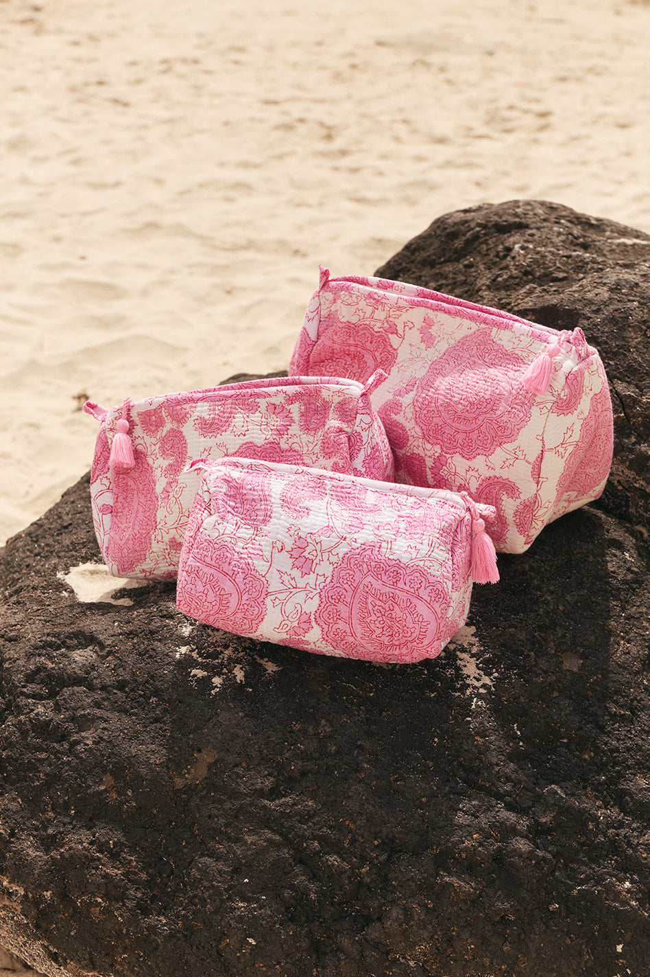 Cosmetic Pouch Bundle in Paisley Charm