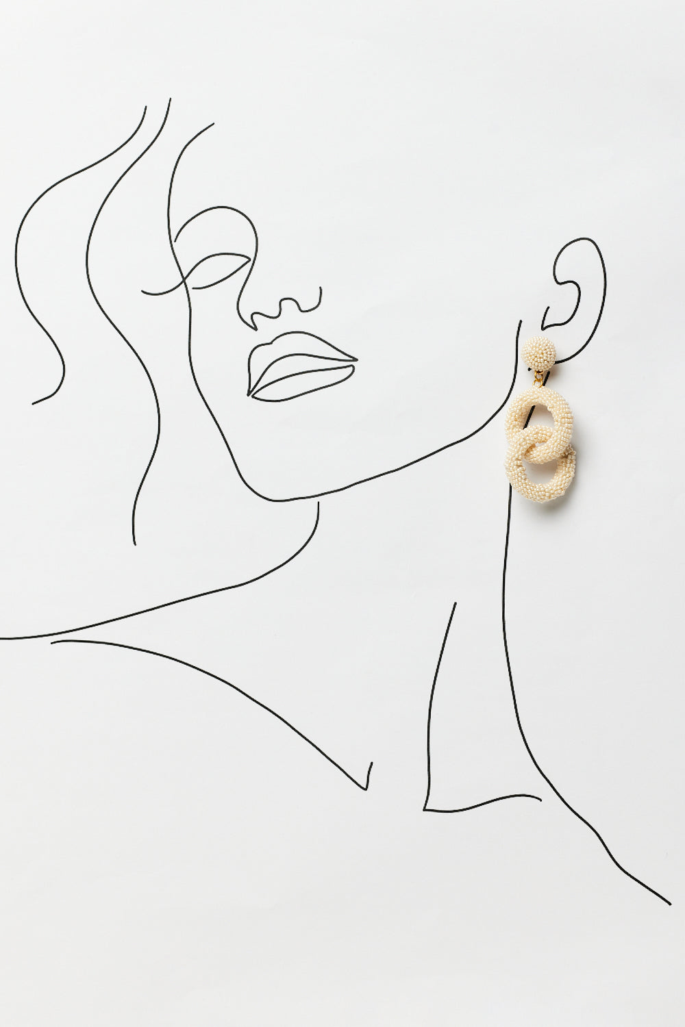 Danica Earrings in Cream