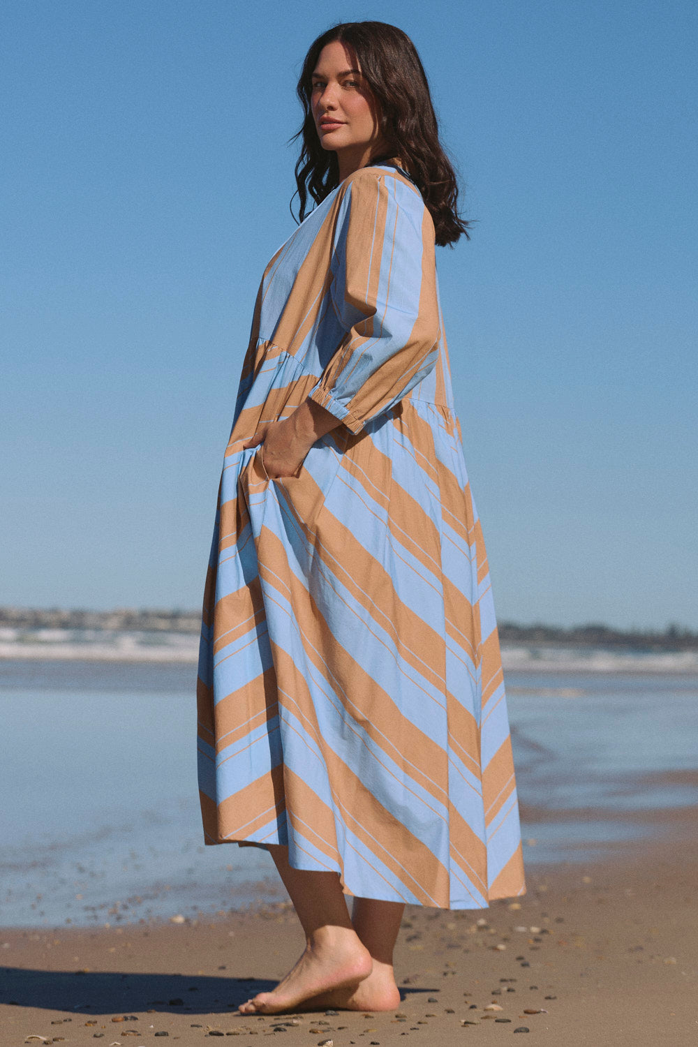Tory Bias Cut Dress in Zephyr