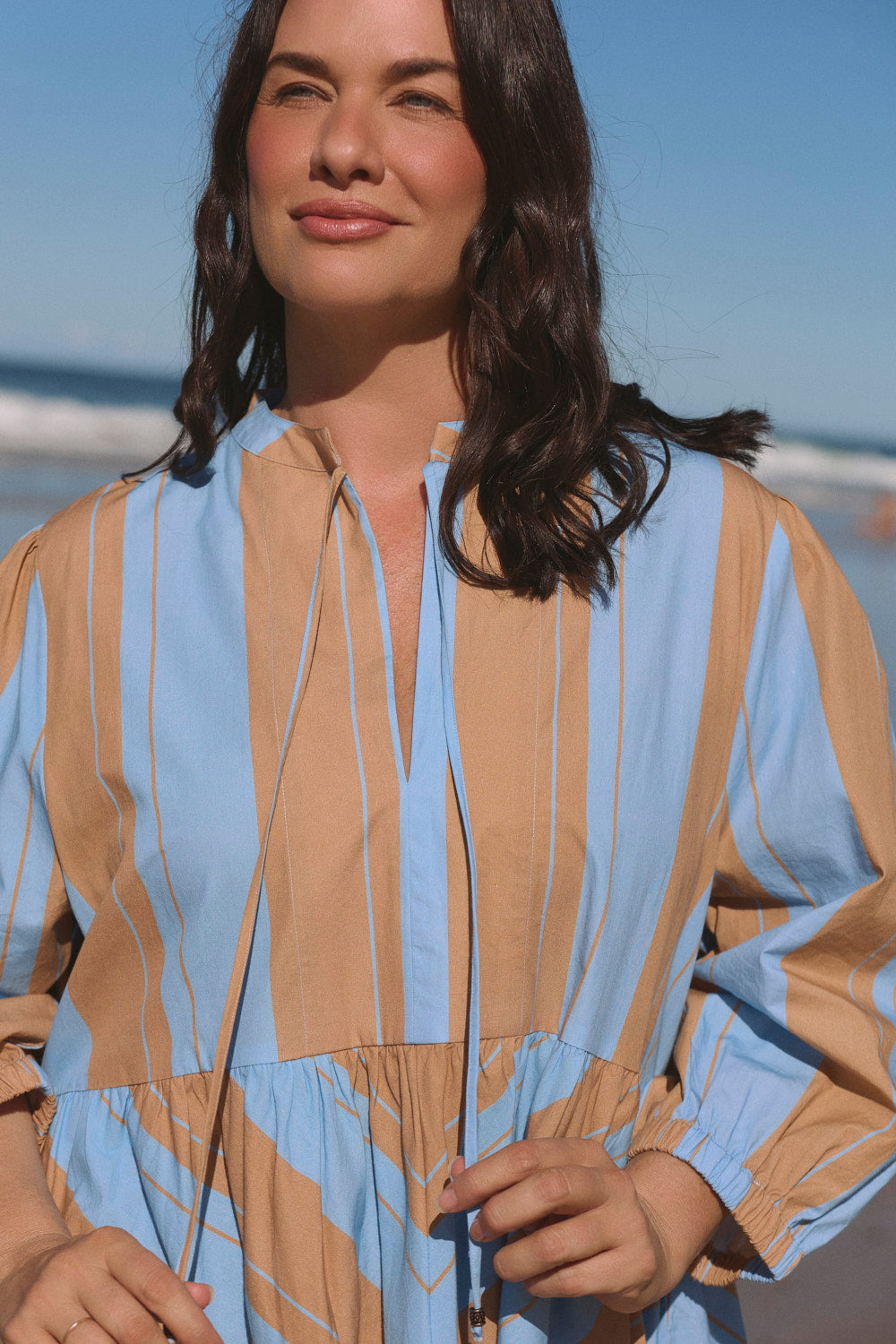 Tory Bias Cut Dress in Zephyr