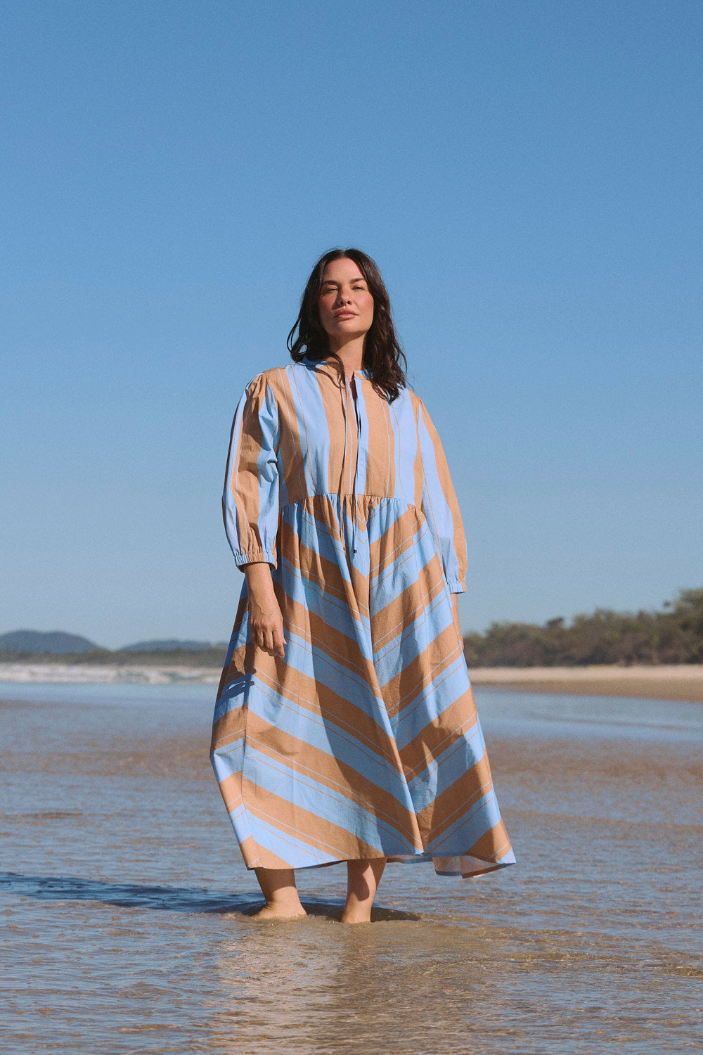 Tory Bias Cut Dress in Zephyr