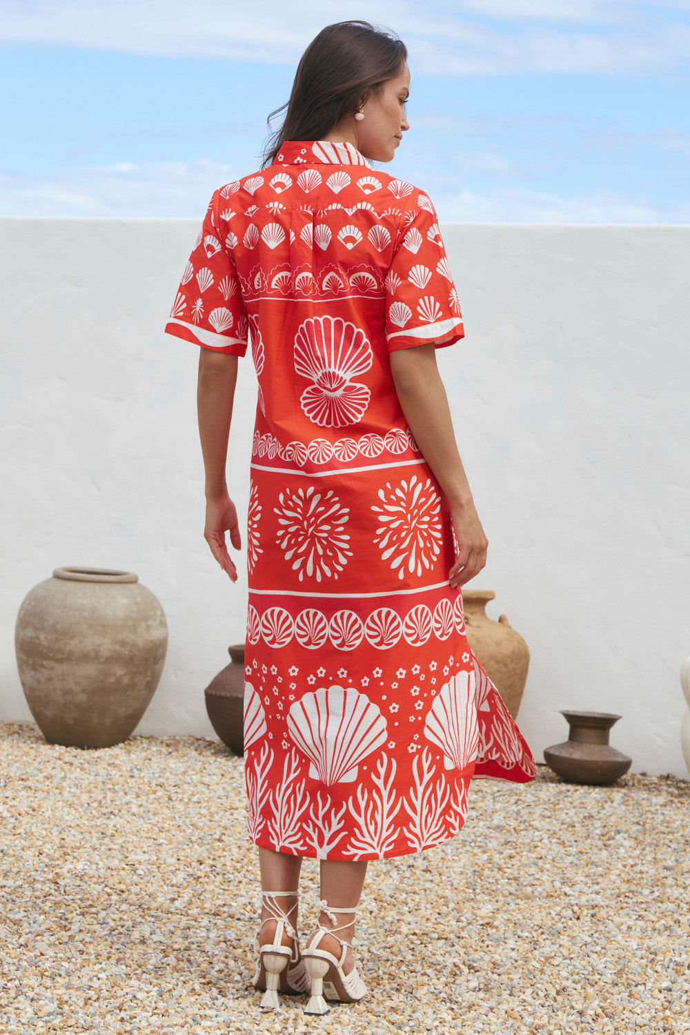 Ella Midi Dress in Shelly