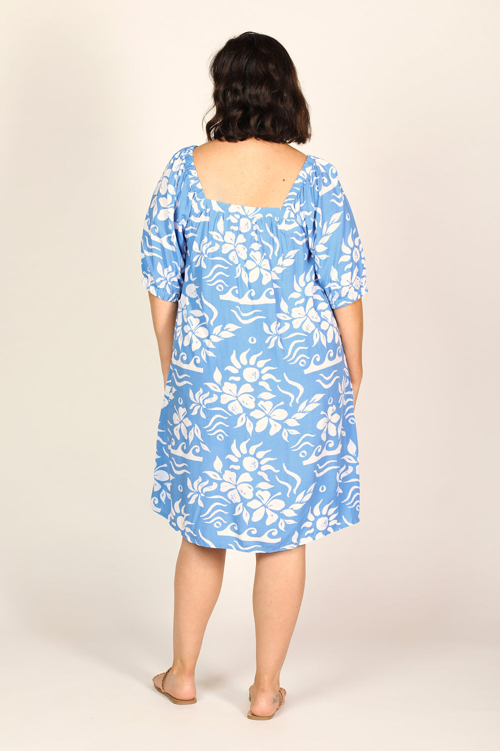 Elle Tunic Dress in Blue Horizon