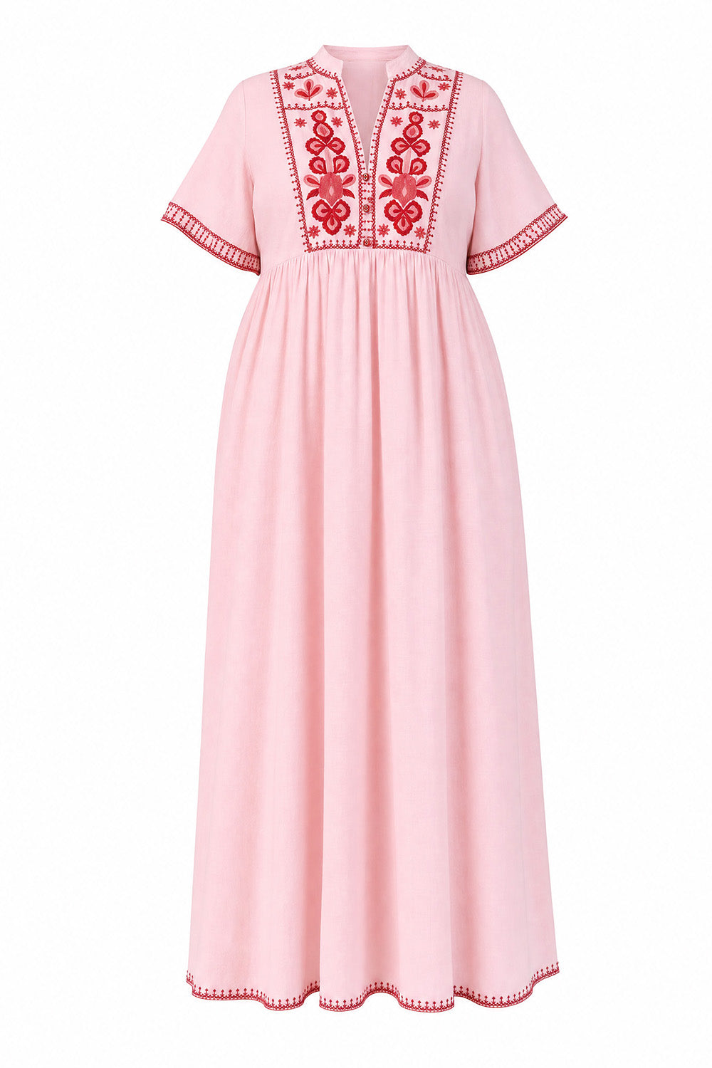 Elodie Flutter Sleeve Smock Dress in Rosita