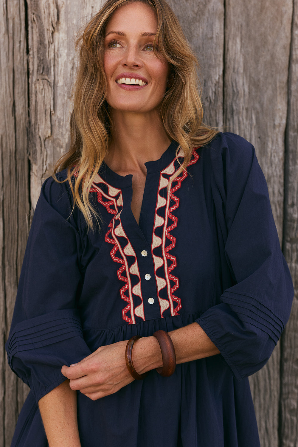 Elodie Smock Dress in Nocturne