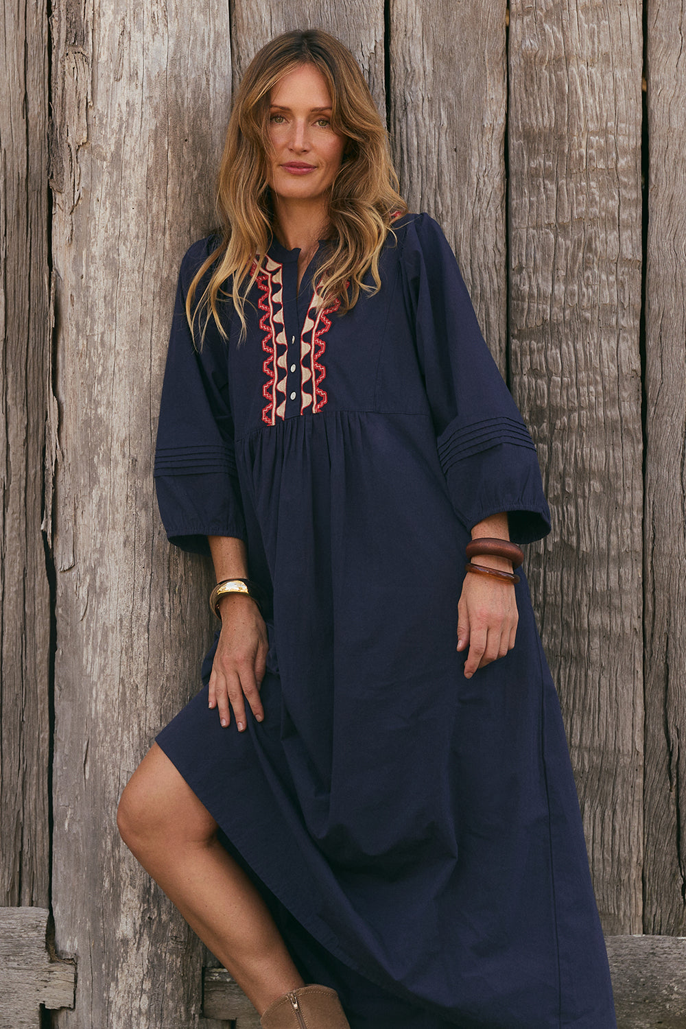 Elodie Smock Dress in Nocturne