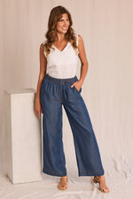 Breezy Relaxed Tencel Pant in Mid Wash