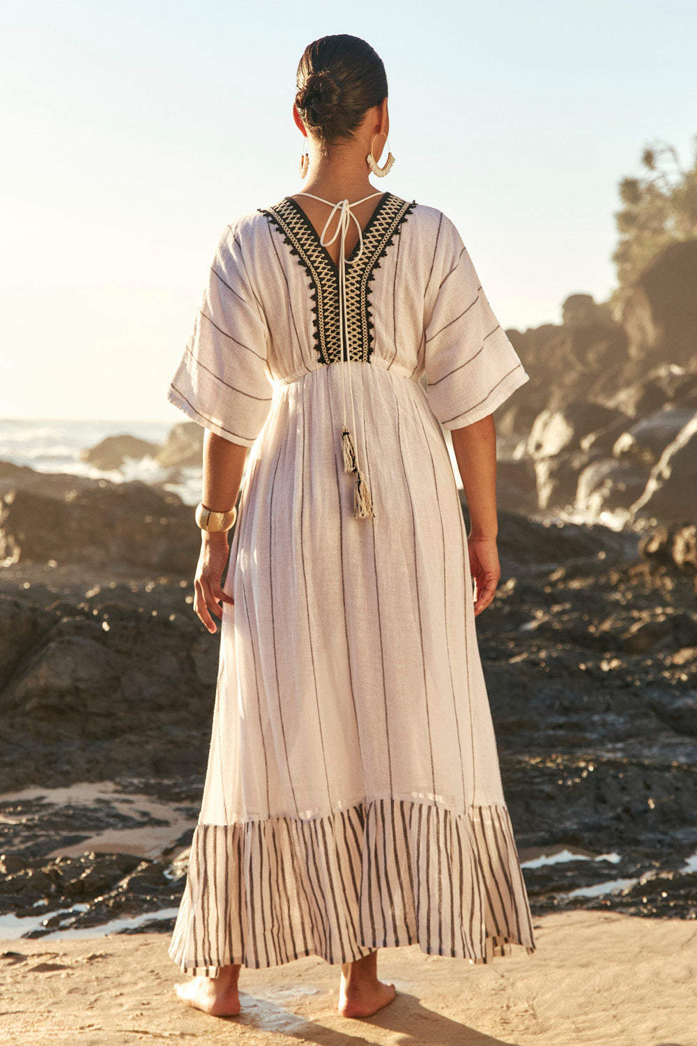 Emily V-Neck Dress in Mariner