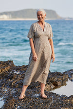 Farrah Midi Dress in Dove